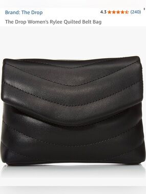 The Drop Rylee Quilted Mini Belt Bag in Black NWT #Lux-P